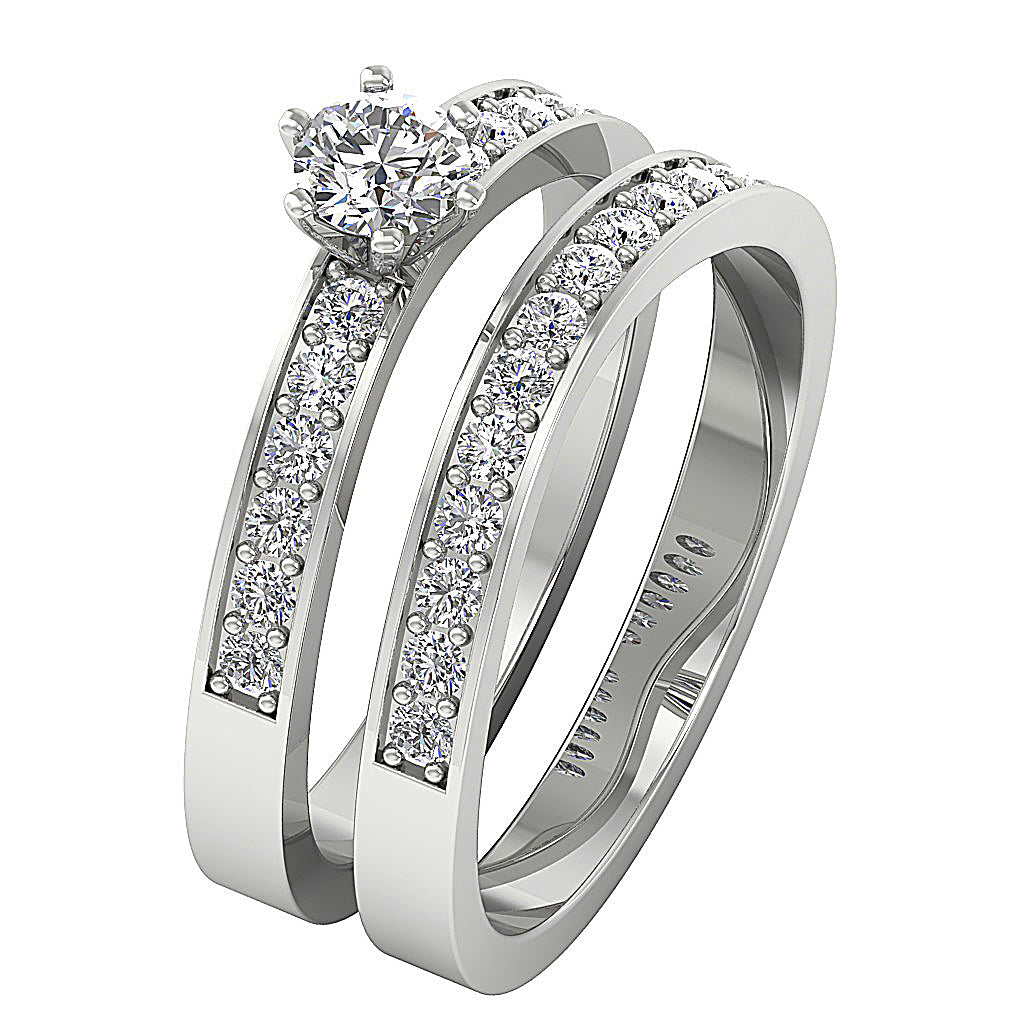 DesignerBridalRingProngSet14kWhiteGold