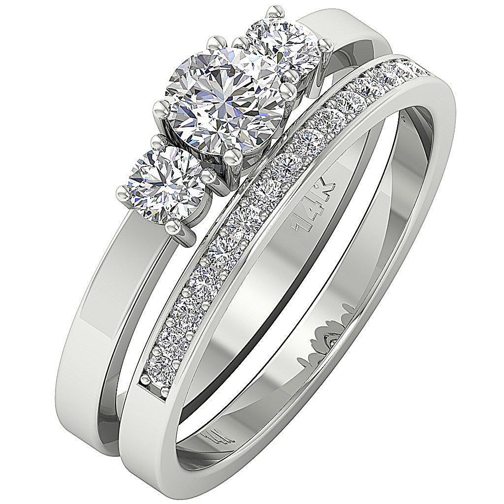DesignerBridalRingProngSet14kWhiteGold