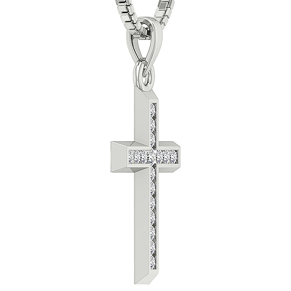 DesignerChannelSet14kSolidGoldPendant