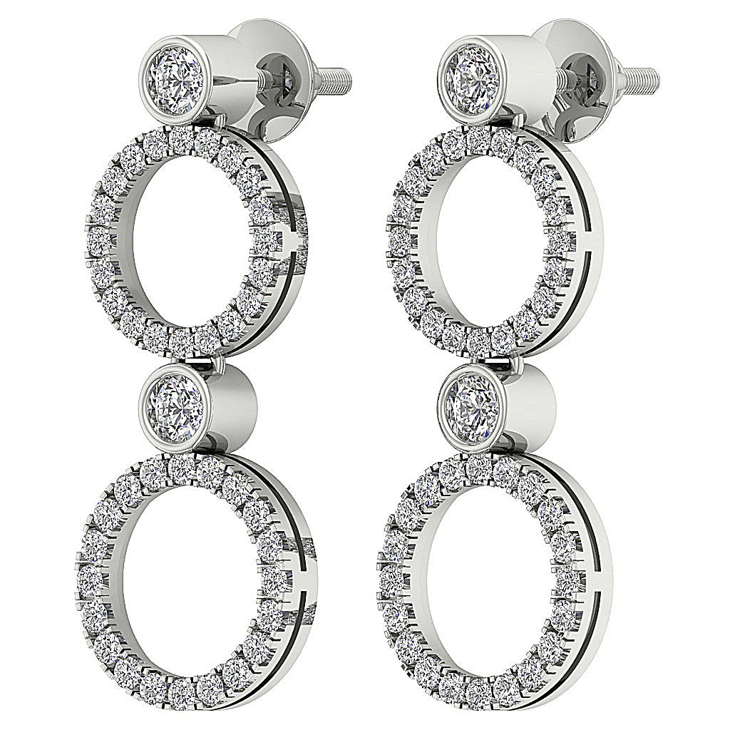 DesignerDangle14kWhiteGoldUniqueEarring