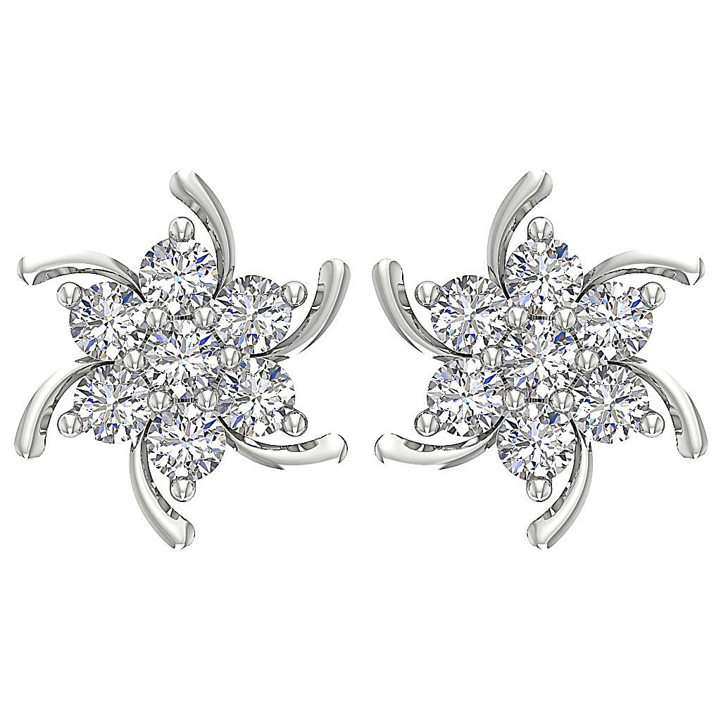 Solitaire Studs Engagement Earring Natural Diamond SI1/I1 G 0.60 Ct 18k/14k Solid Gold Prong Set