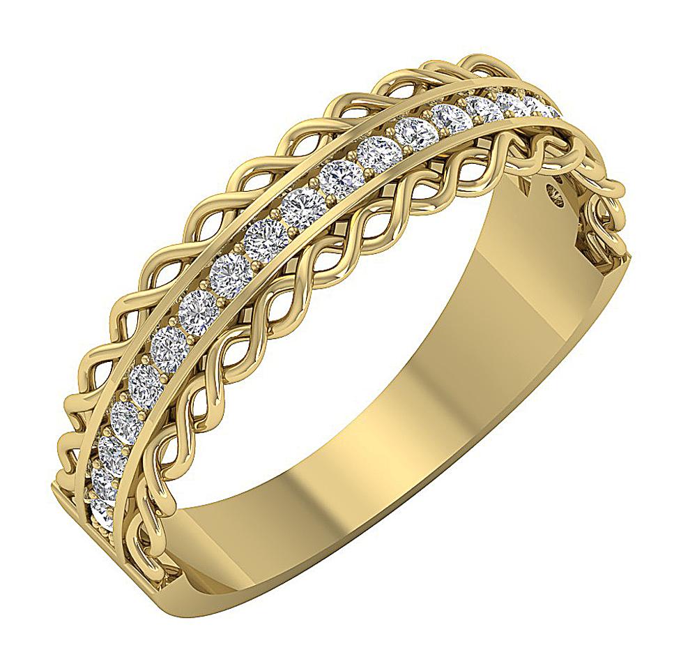 Natural Diamond Engagement Ring SI1 G 0.35 Ct 14K Gold 5.45MM