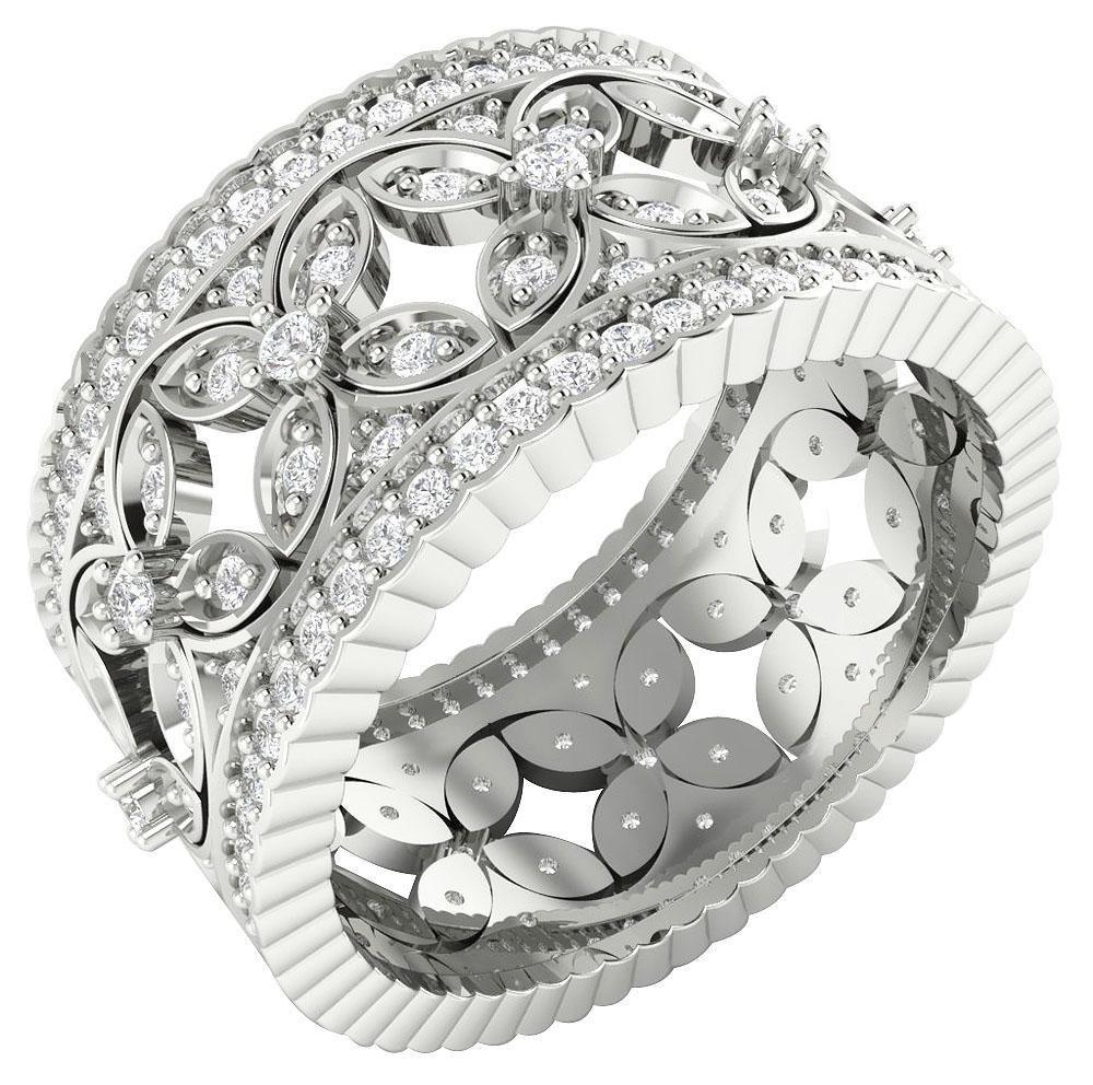10.10 MM 14k Yellow Gold Round Diamond SI1 G 1.50 Ct Eternity Anniversary Ring Prong Set