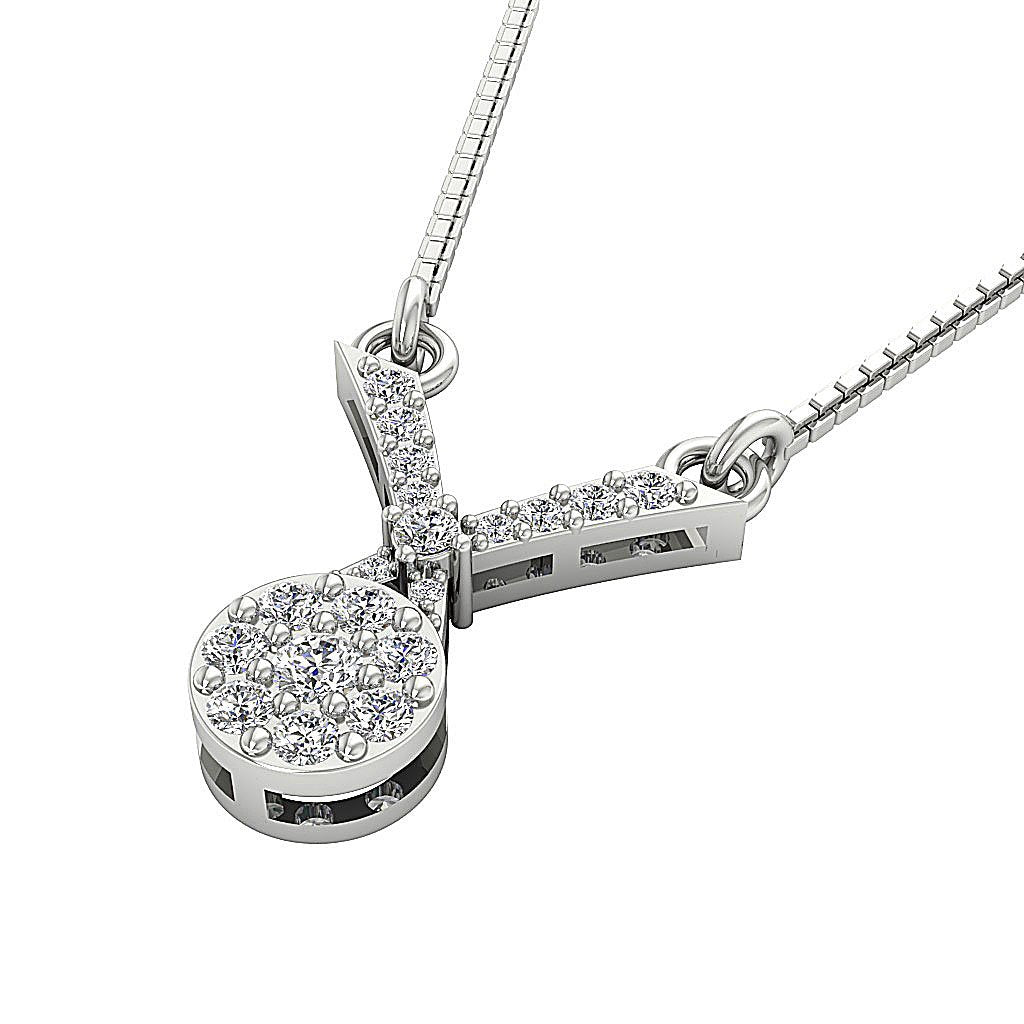 I1/SI1 G 0.40 Cart Genuine Diamond 14k/18k Solid Gold Designer Fashion Pendants