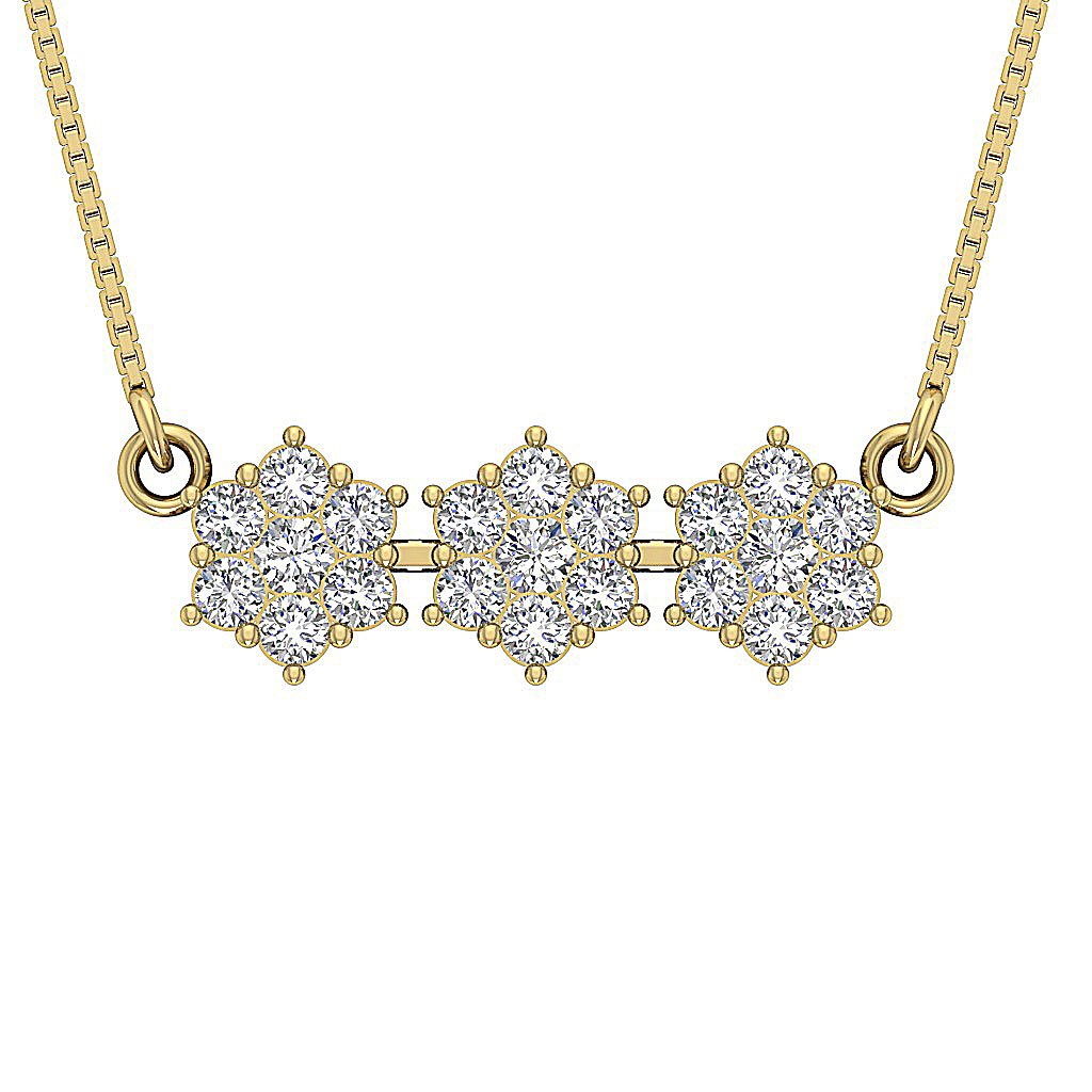 Genuine Diamond I1/SI1 G 1.75 Carat Designer Fashion Pendants 14k/18k Gold