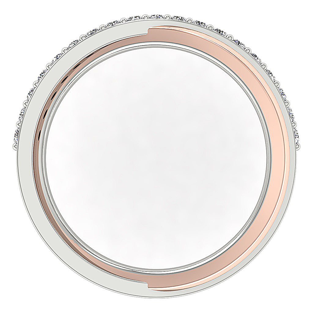 Wedding Ring I1 G 0.40 Ct Round Cut Diamond Prong Set 14K White Yellow Rose Gold 8.25MM