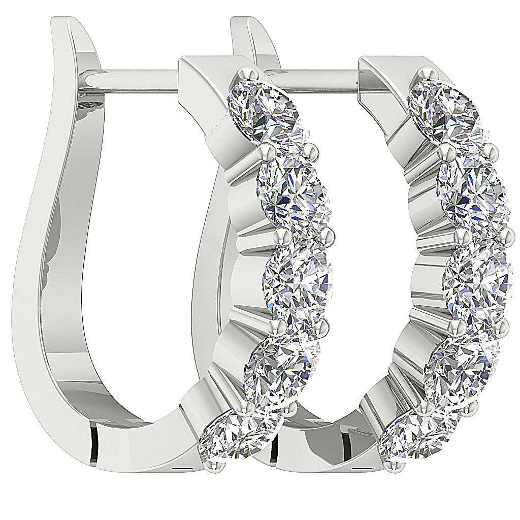 DesignerGenuineDiamond14kSolidGoldEarring