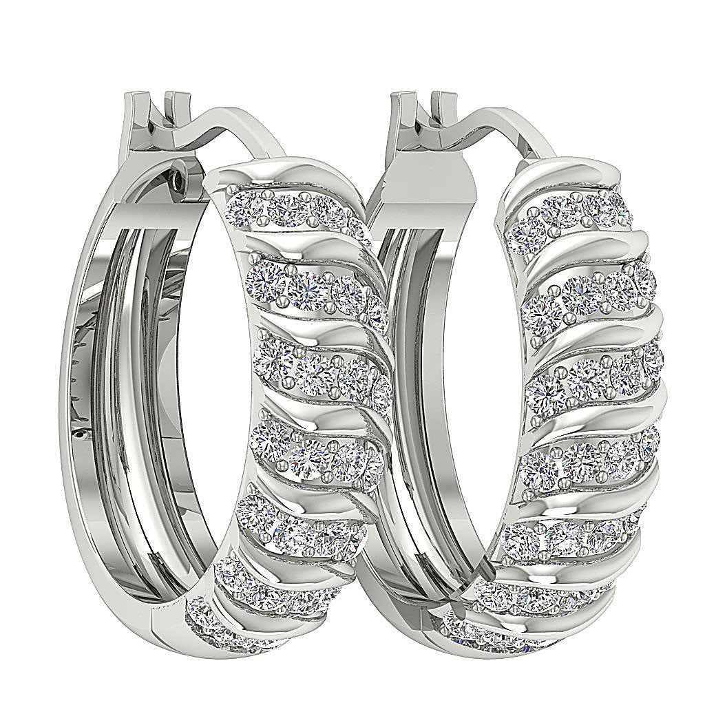 DesignerGenuineCutDiamondMediumClosureEarring