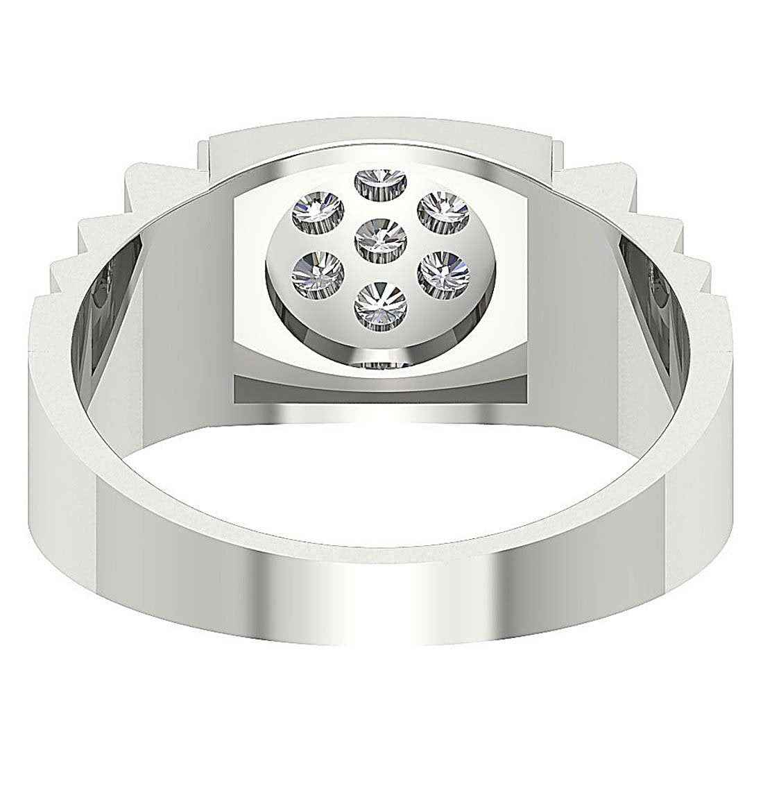 14k Solid Gold Mens Anniversary Ring SI1/I1 G 0.50 Ct Round Diamond Prong Set Width 11.05MM