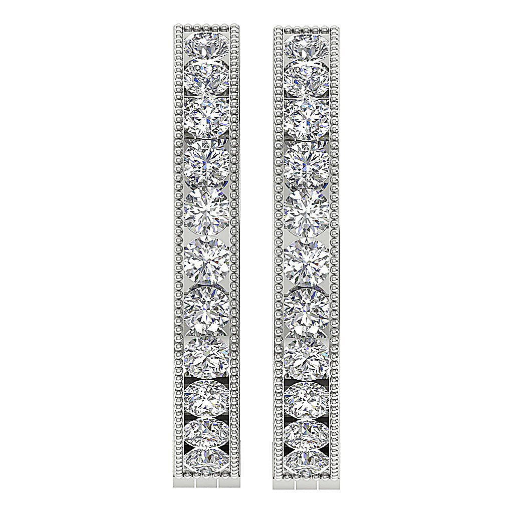 DesignerGenuineDiamond14kWhiteGoldEarring