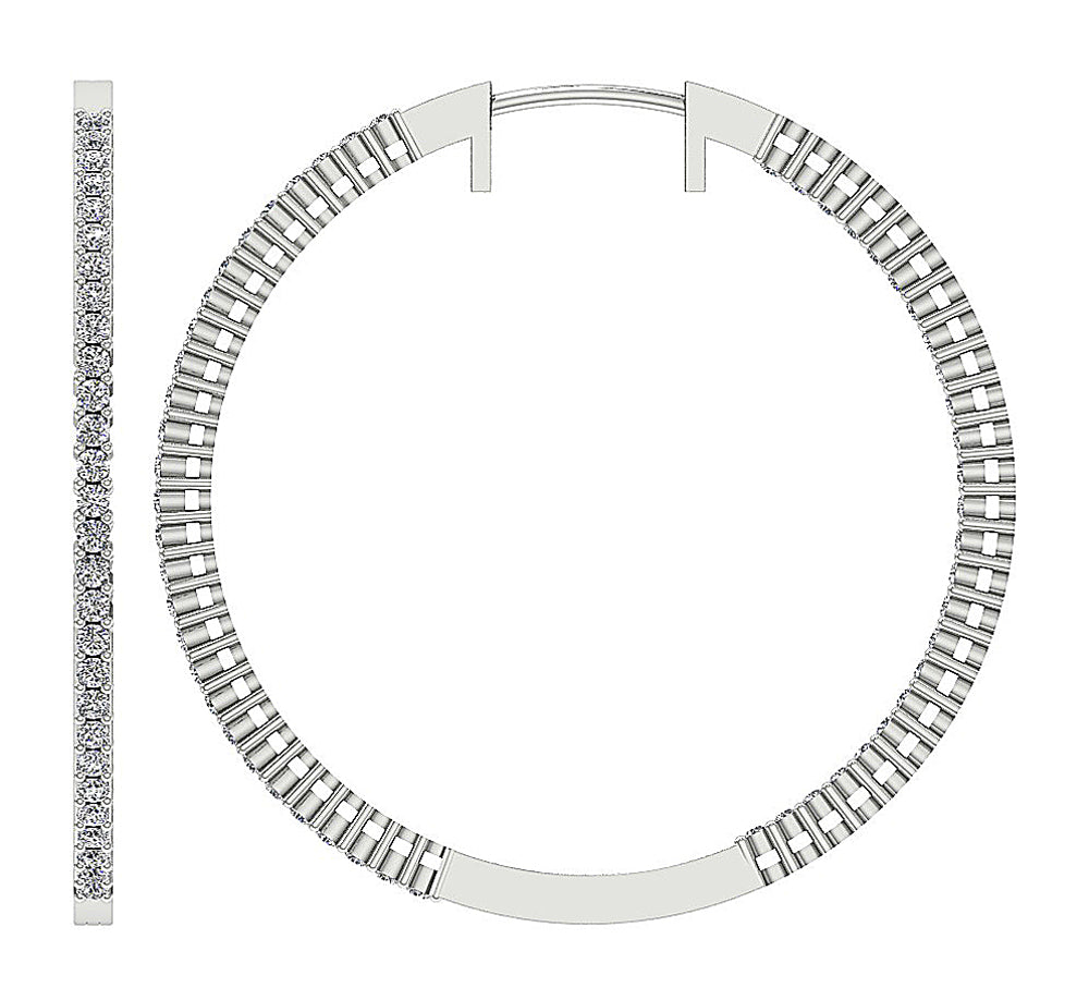 DesignerRoundDiamondWhiteGoldEarring