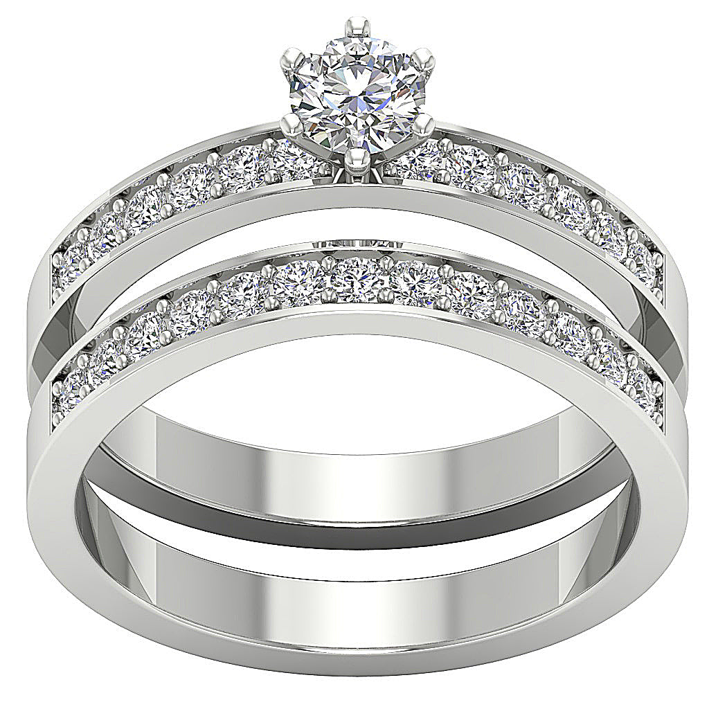 DesignerHalo14kGoldBridalRing
