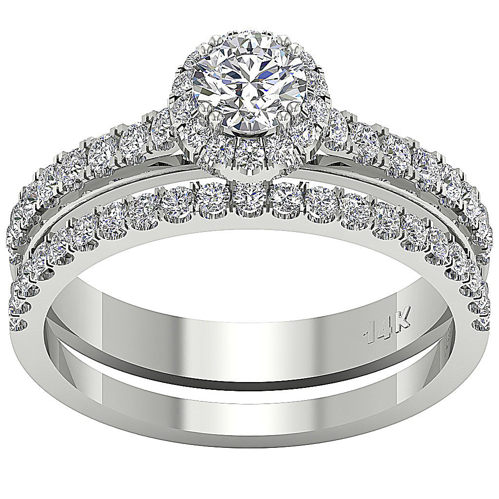 DesignerHalo14kWhiteGoldAnniversaryRing
