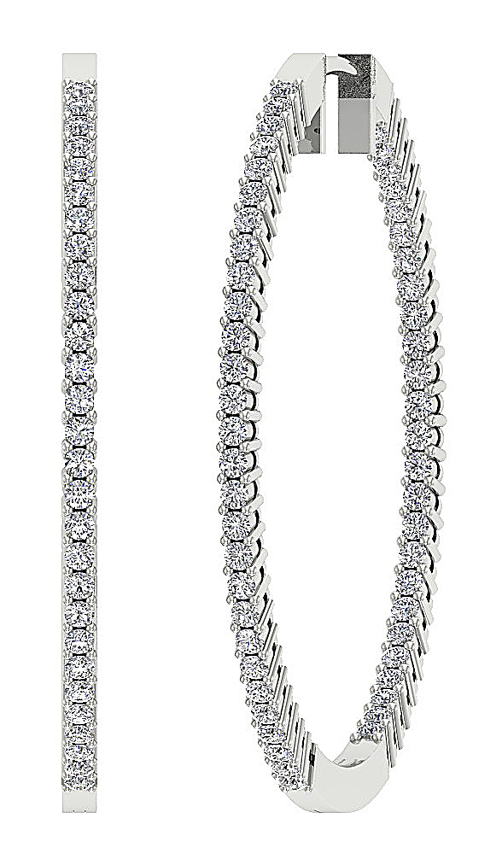 Designer14kWhiteGoldEarring