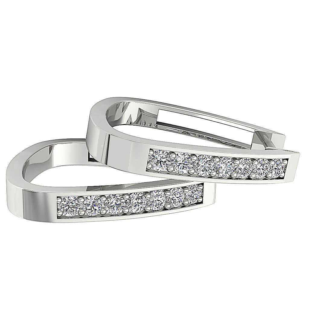 Designer14kWhiteGoldEarring