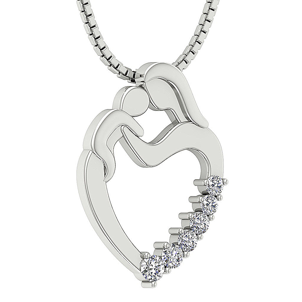 DesignerNaturalCutDiamond14kWhiteGoldPendant