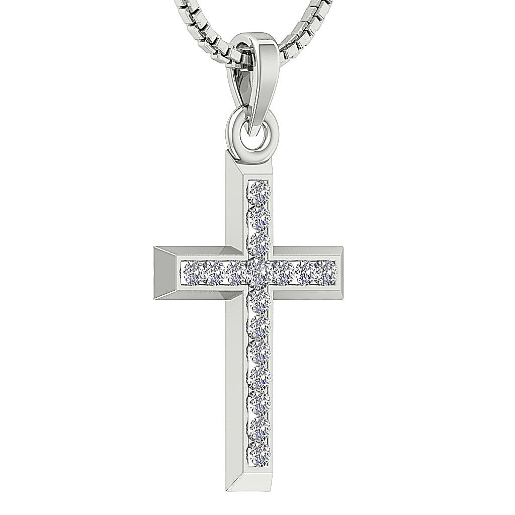 DesignerGenuineDiamond14kWhiteGoldPendant