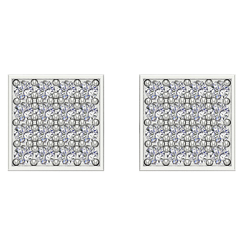 DesignerNaturalDiamond14kWhiteGoldEarring