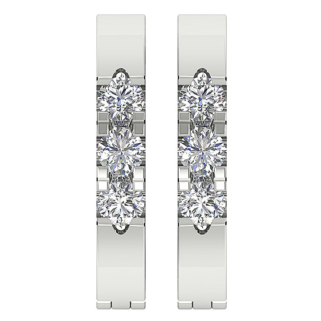 DesignerNaturalDiamond14kWhiteGoldEarring