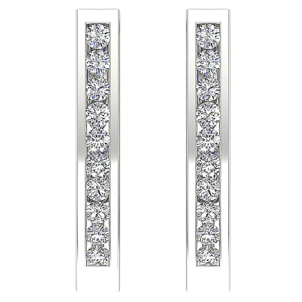DesignerNaturalDiamond14kWhiteGoldEarring