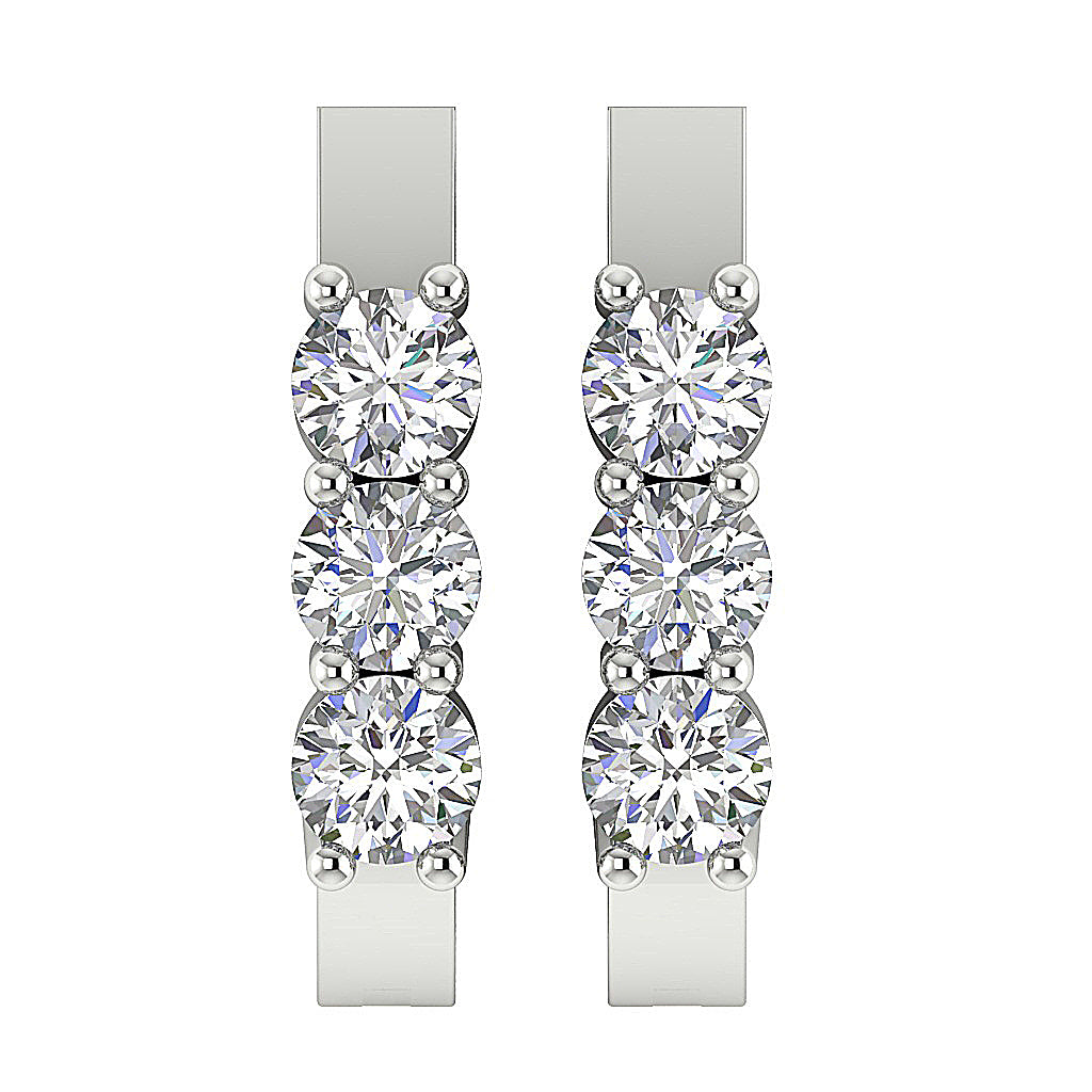 DesignerNaturalDiamond14kWhiteGoldEarring