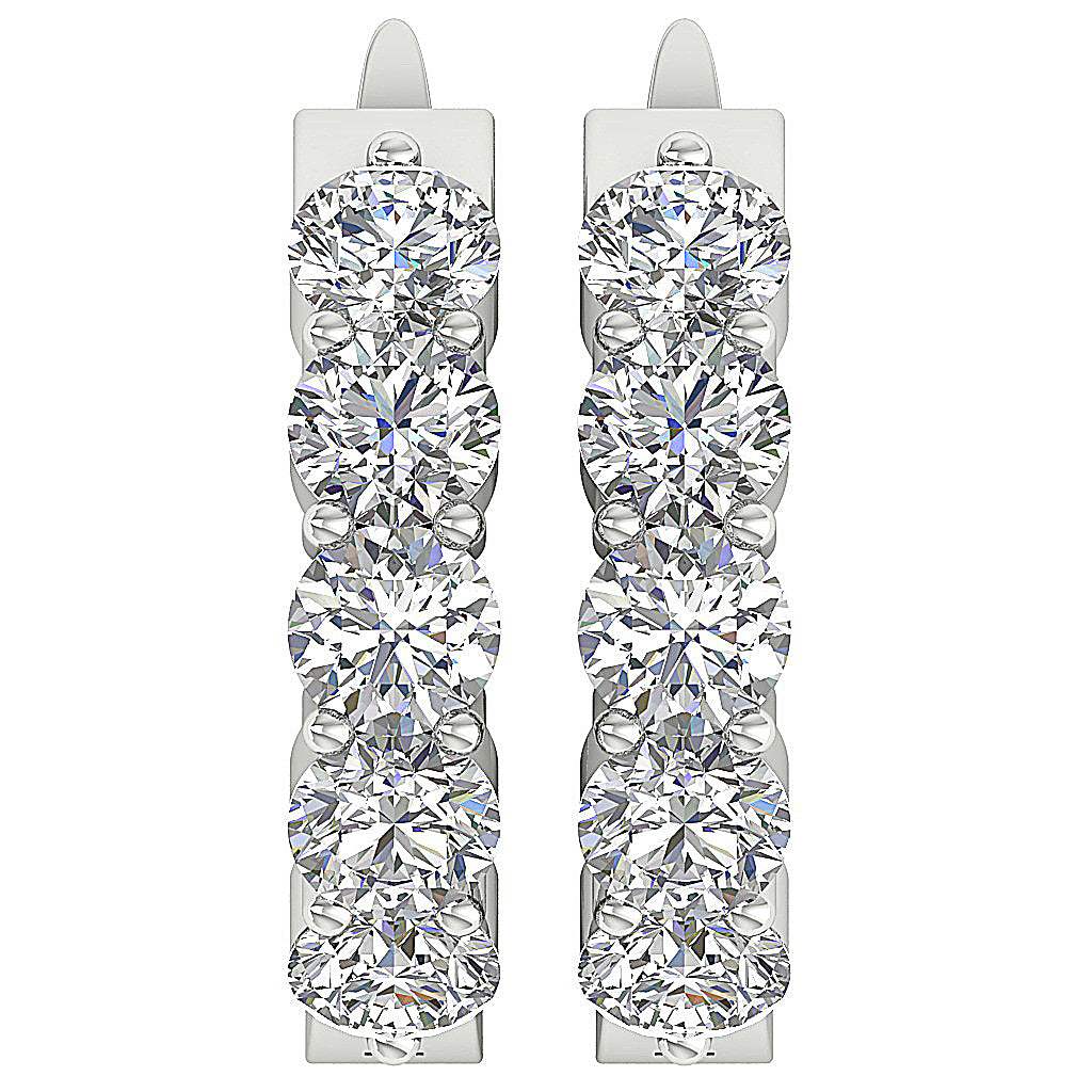 DesignerNaturalDiamond14kWhiteGoldEarring
