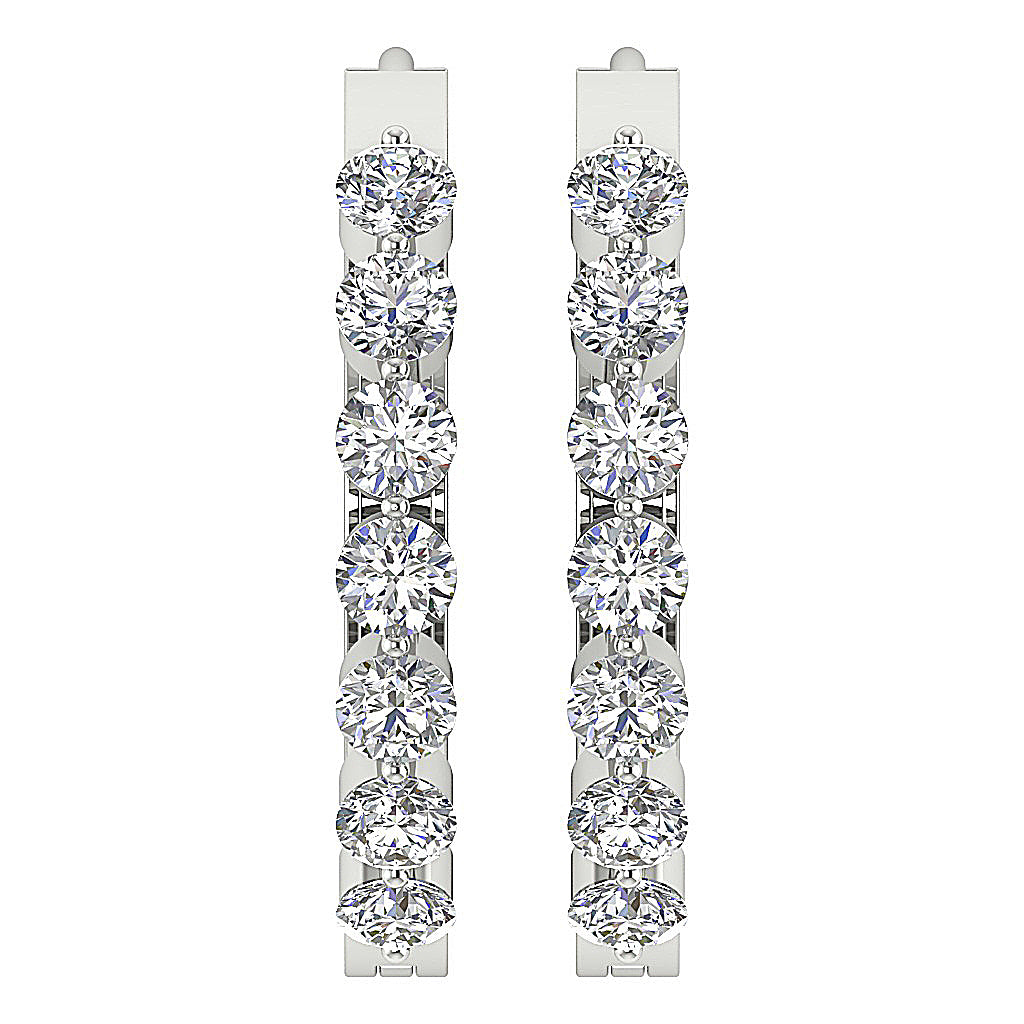 DesignerNaturalDiamond14kWhiteGoldEarring