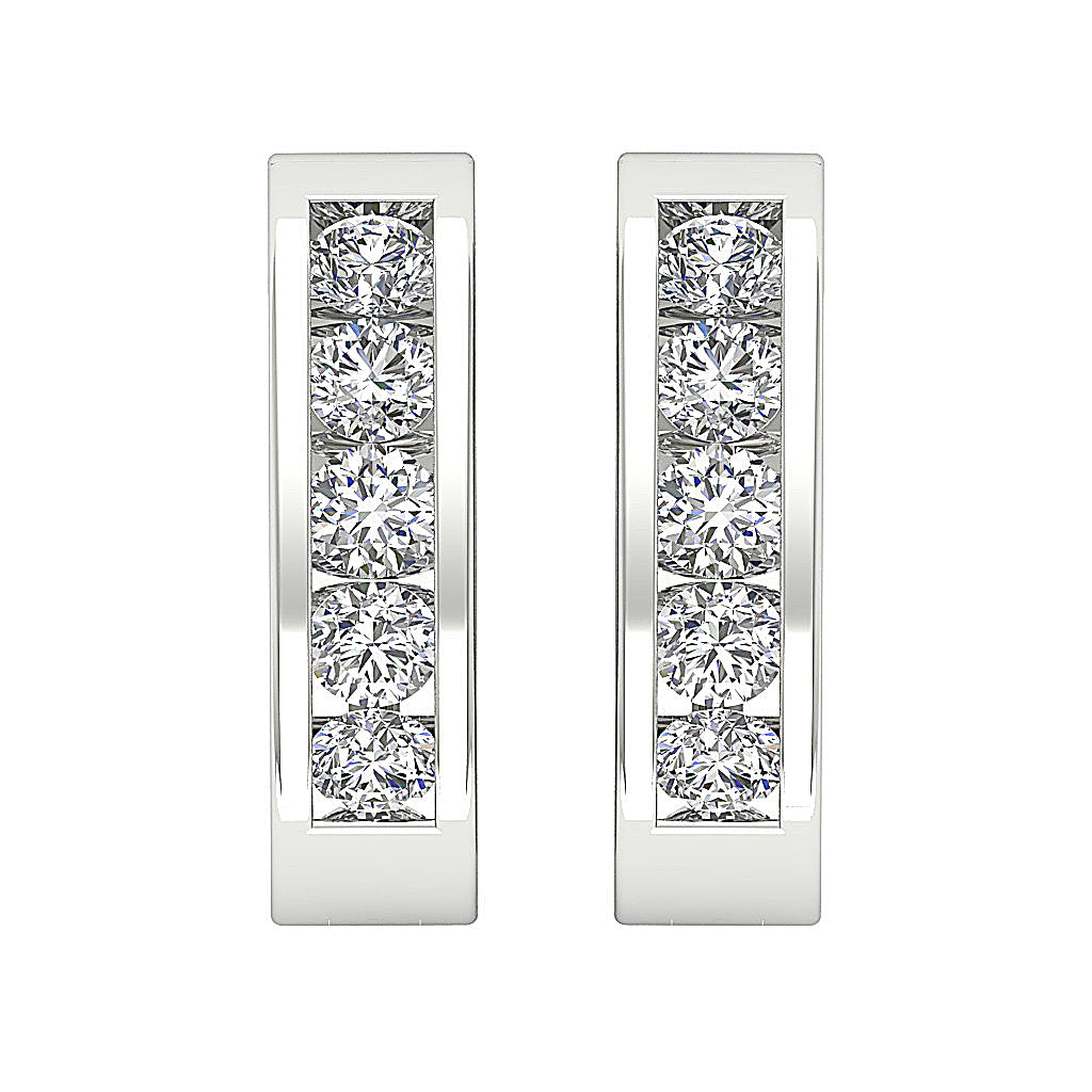 DesignerNaturalDiamond14kWhiteGoldEarring