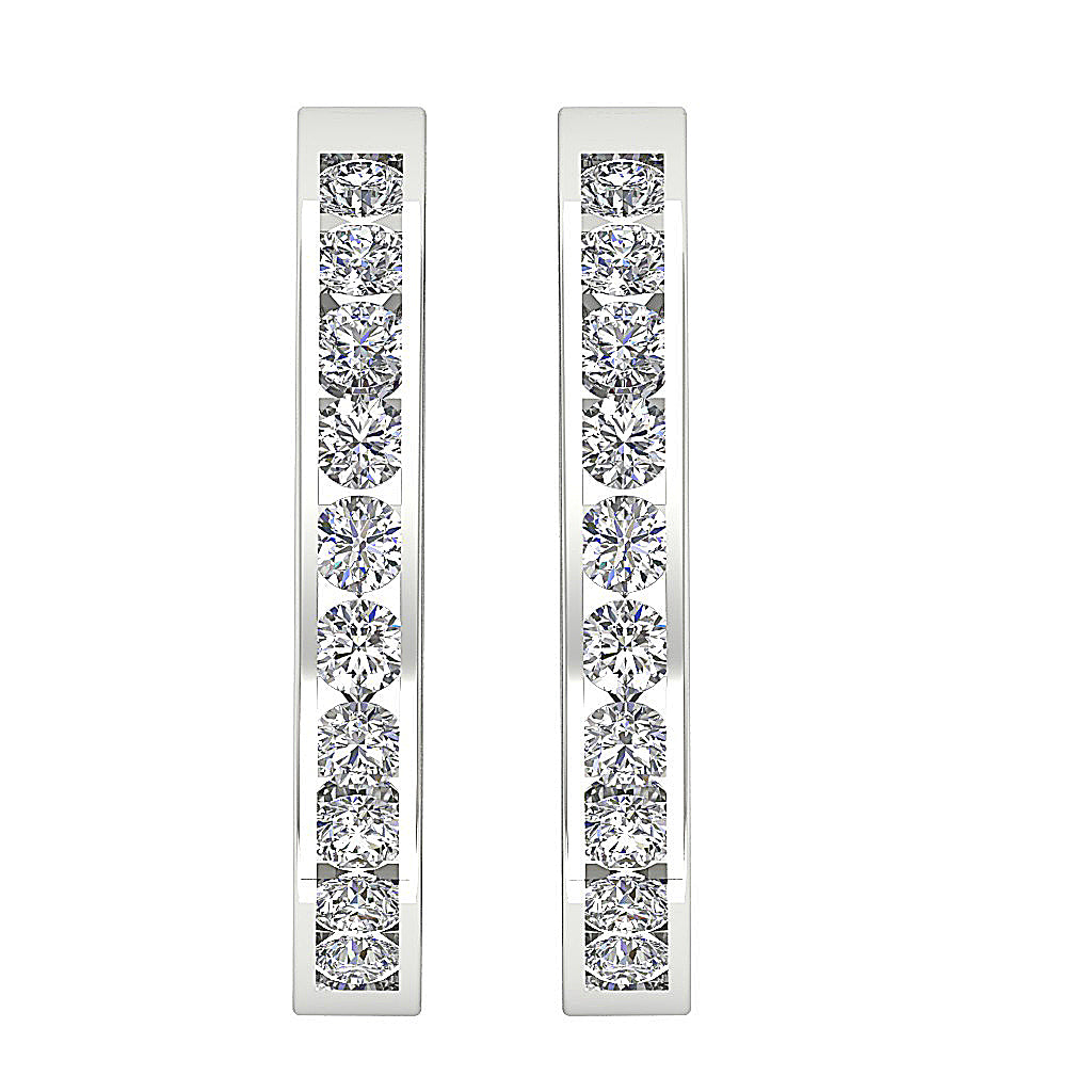 DesignerNaturalDiamond14kWhiteGoldEarring