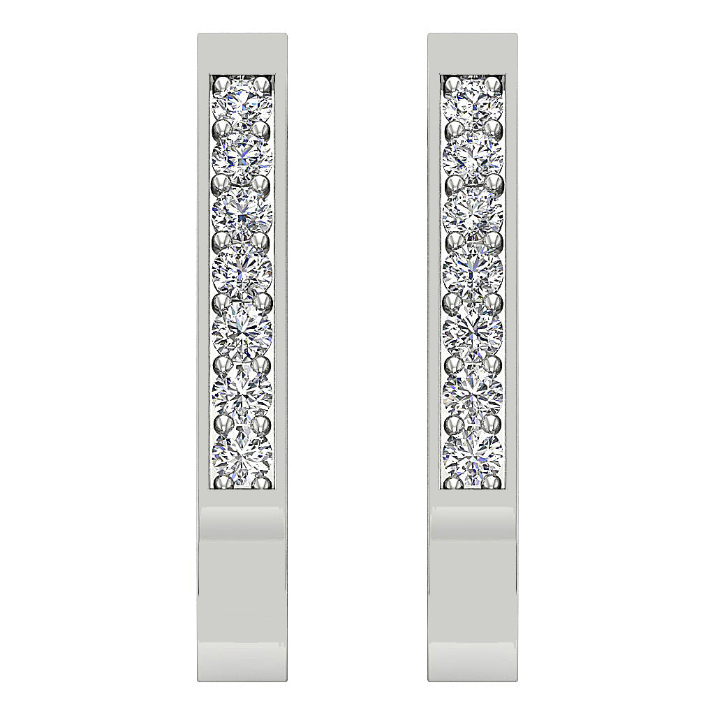 DesignerNaturalDiamond14kWhiteGoldEarring