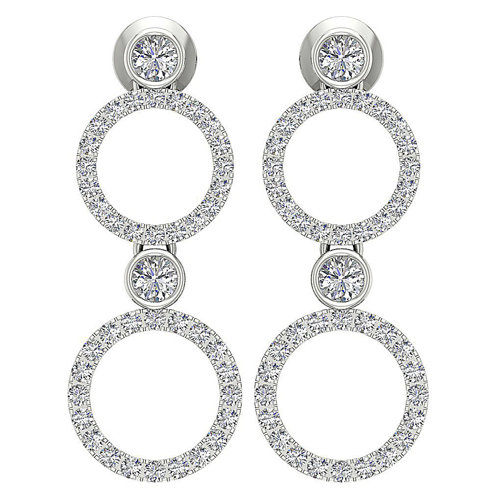 DesignerNaturalDiamond14kWhiteGoldEarring