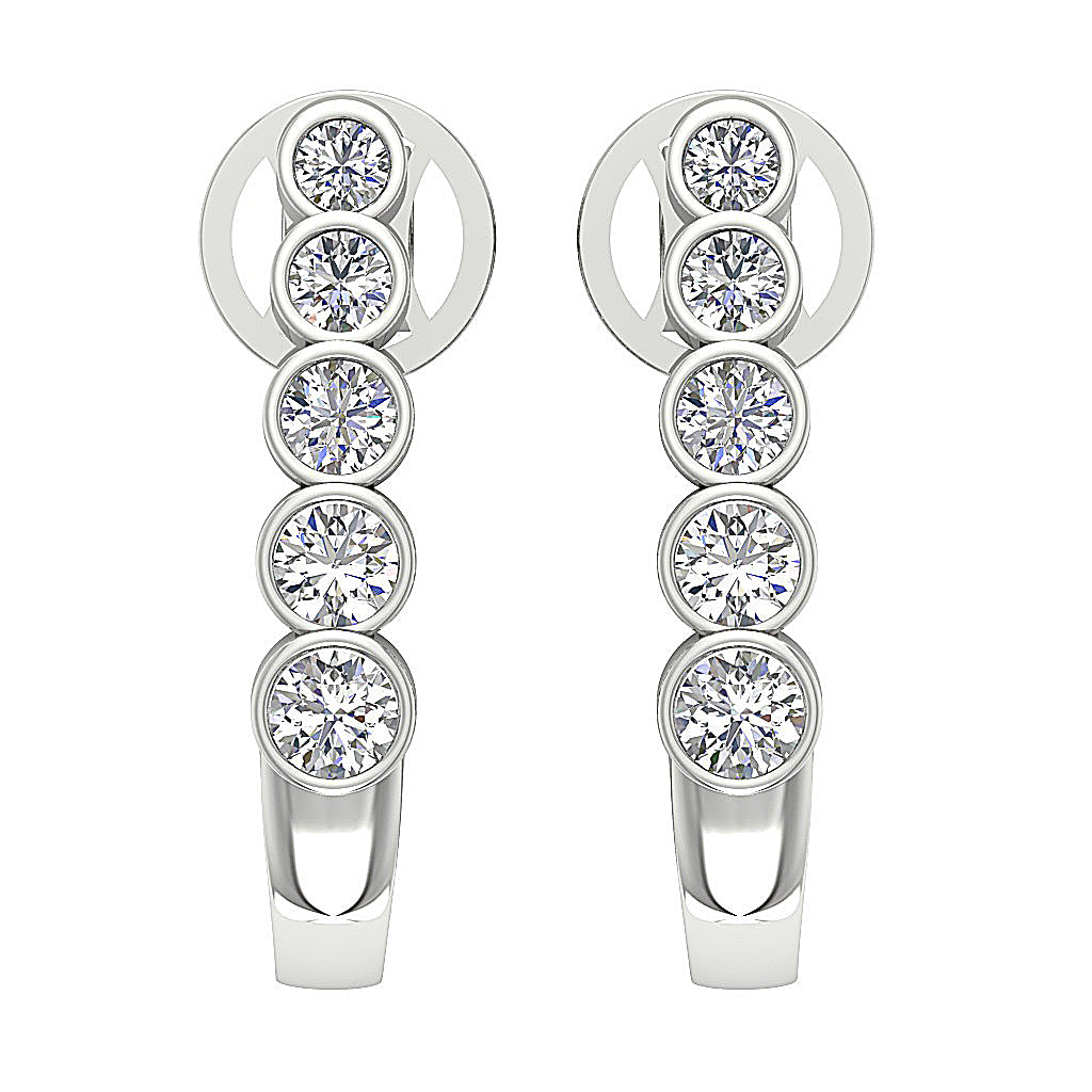 DesignerNaturalDiamond14kWhiteGoldEarring