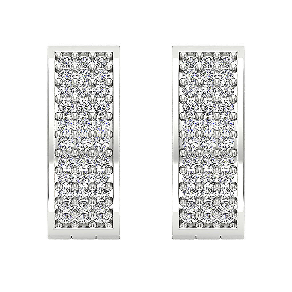 DesignerNaturalDiamond14kWhiteGoldEarring