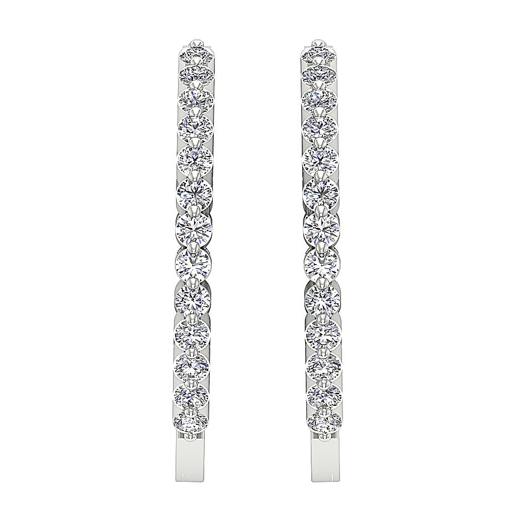 DesignerNaturalDiamond14kWhiteGoldEarring