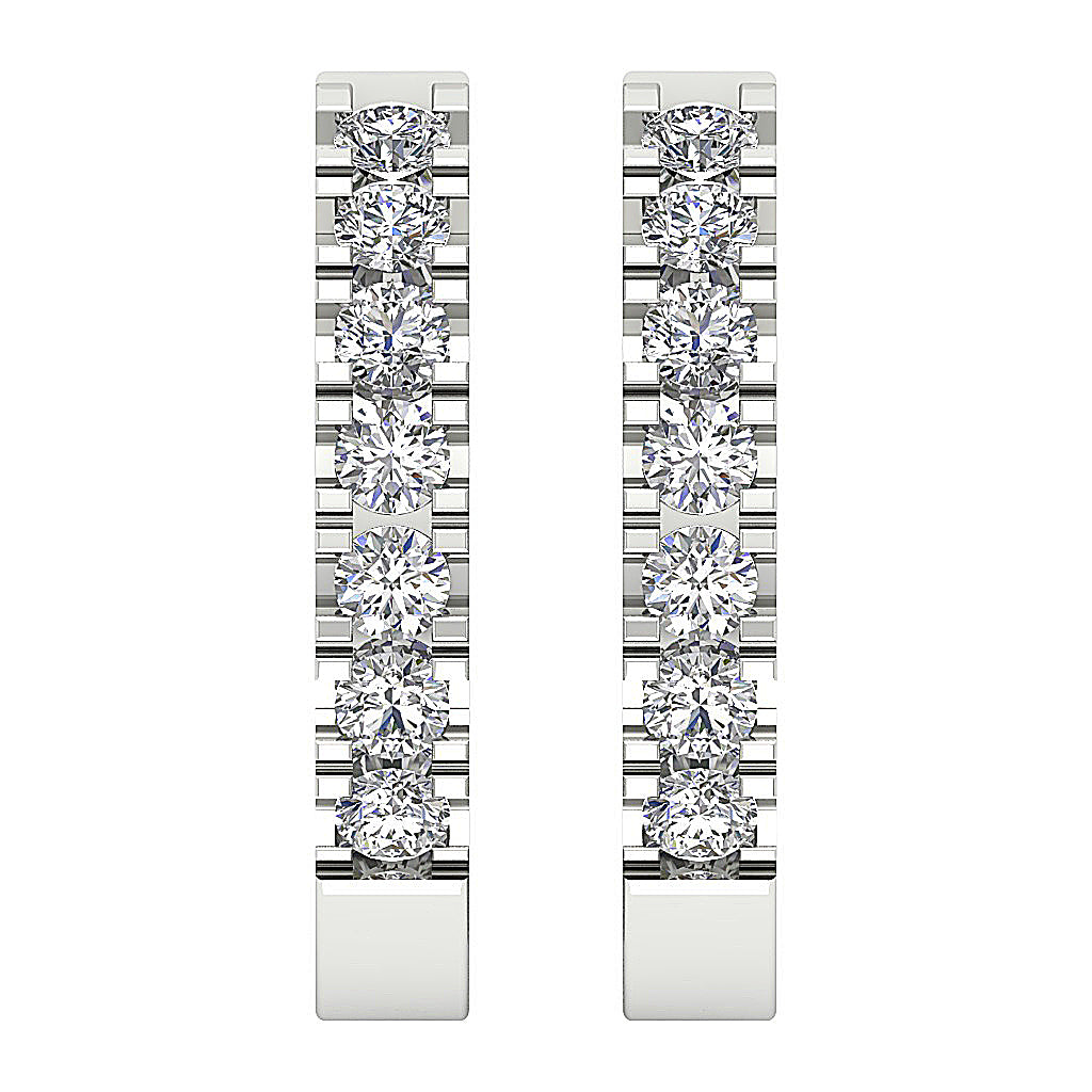 DesignerNaturalDiamond14kWhiteGoldEarring