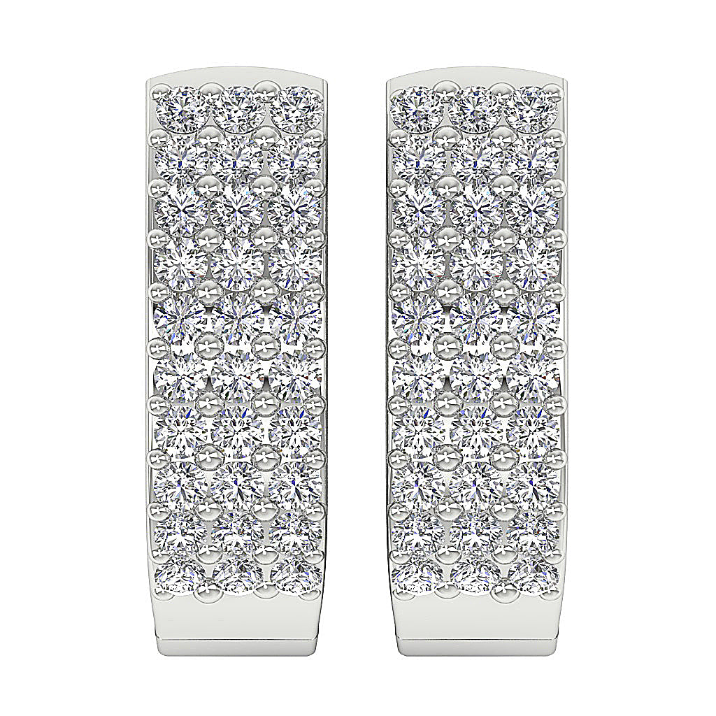 DesignerNaturalDiamond14kWhiteGoldEarring