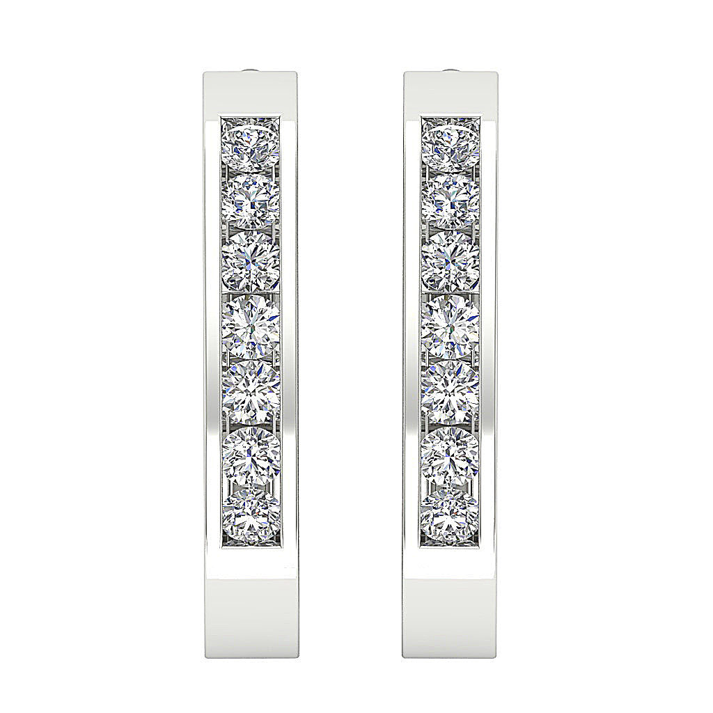 DesignerNaturalDiamond14kWhiteGoldEarring