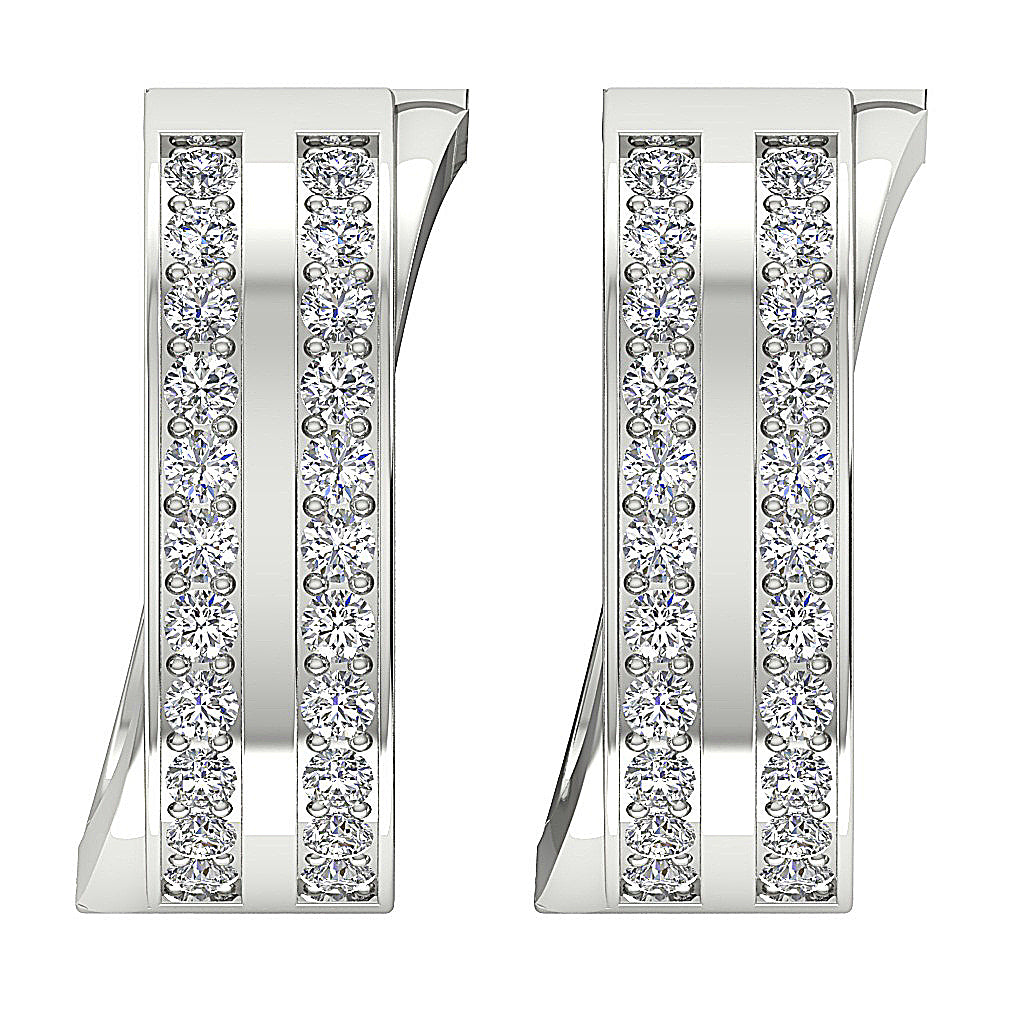 DesignerNaturalDiamond14kWhiteGoldEarring