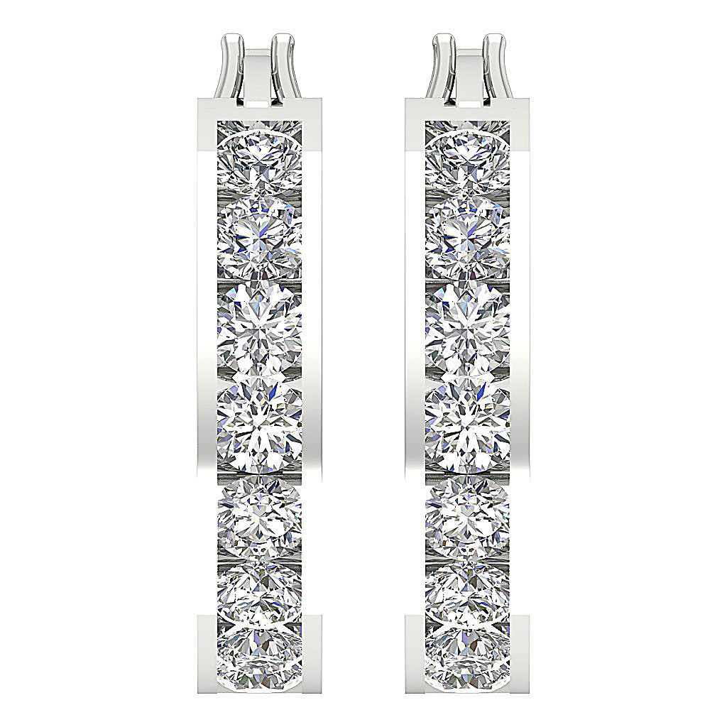 DesignerNaturalDiamond14kWhiteGoldEarring