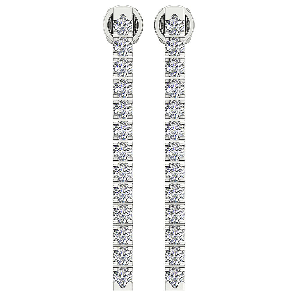 DesignerNaturalDiamond14kWhiteGoldEarring