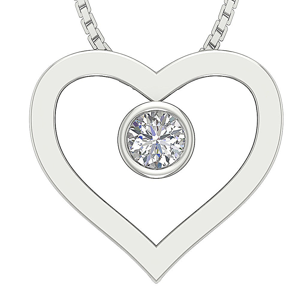 DesignerNaturalDiamond14kWhiteGoldHeartPendant