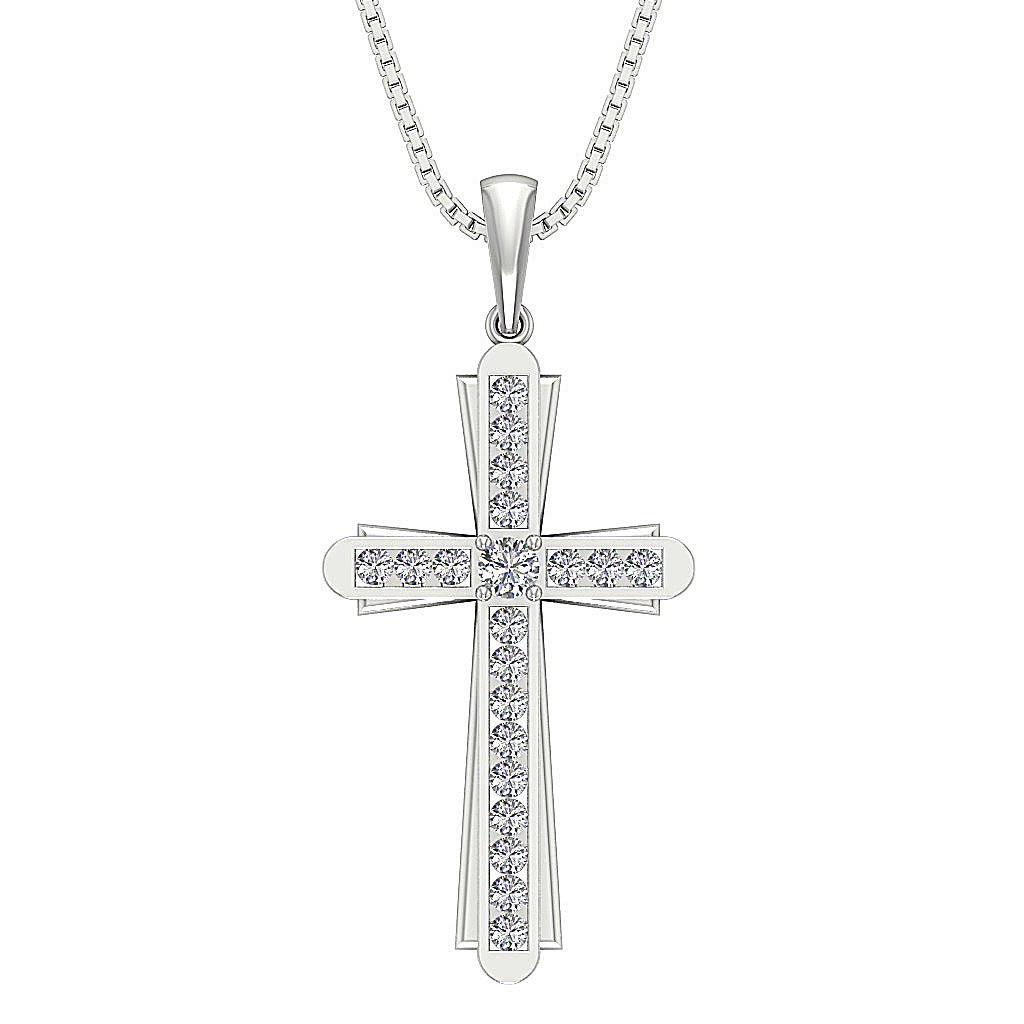 DesignerNaturalDiamond14kWhiteGoldPendant