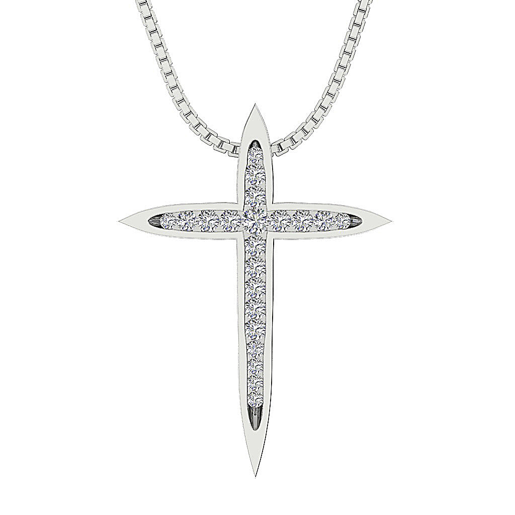 DesignerNaturalDiamond14kWhiteGoldPendant