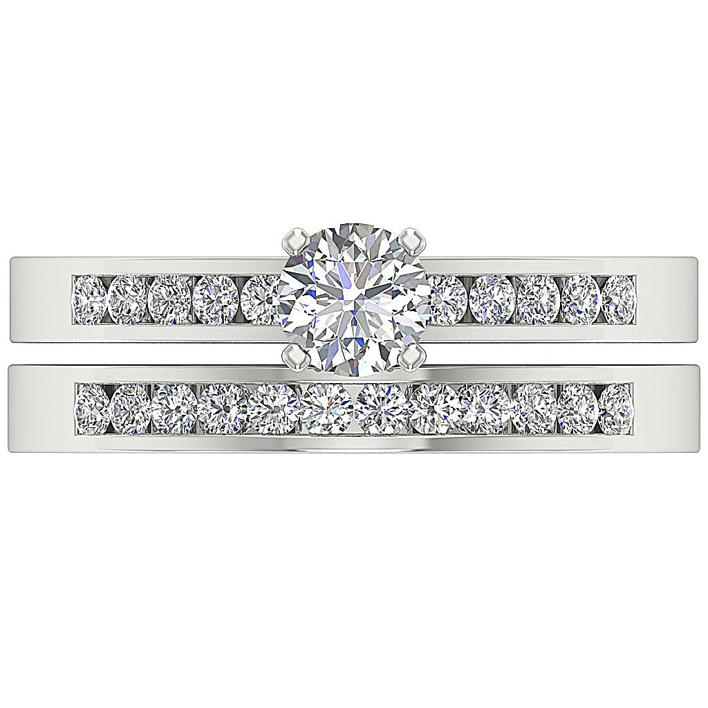 DesignerGenuineDiamondWhiteGoldRing