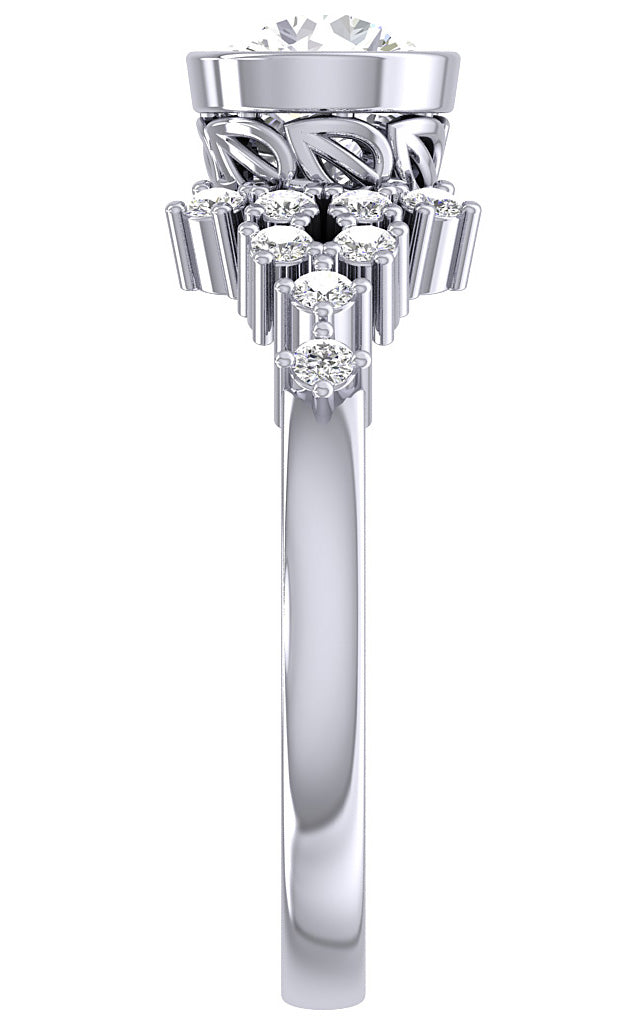 Classic Solitaire Engagement Ring 14K Gold Natural Diamond SI1 G 1.10 Carat 7.70 MM