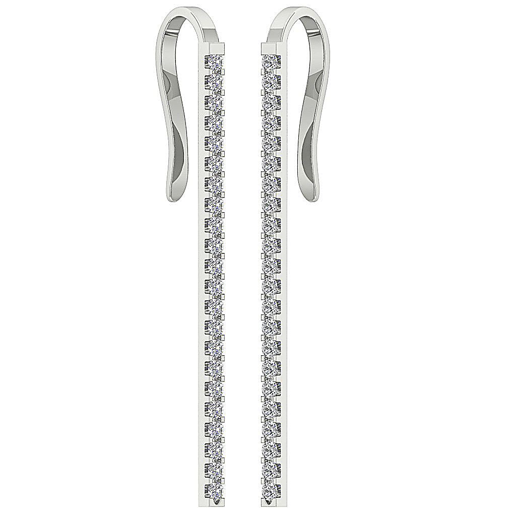 DesignerNaturalCutDiamondWhiteGoldEarring