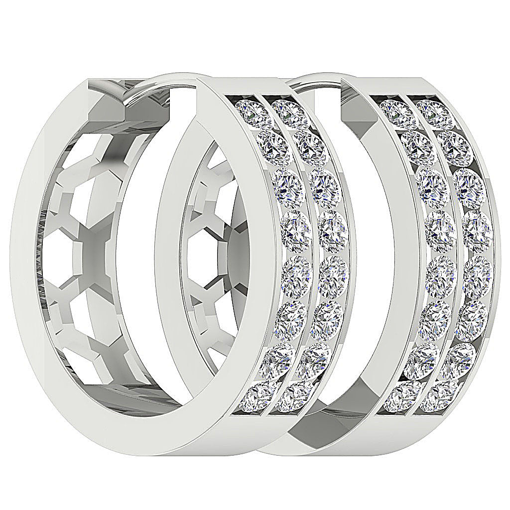 DesignerNaturalCutDiamondWhiteGoldEarring