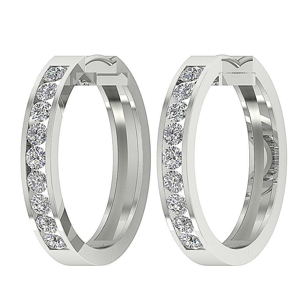 DesignerNaturalCutDiamondWhiteGoldEarring