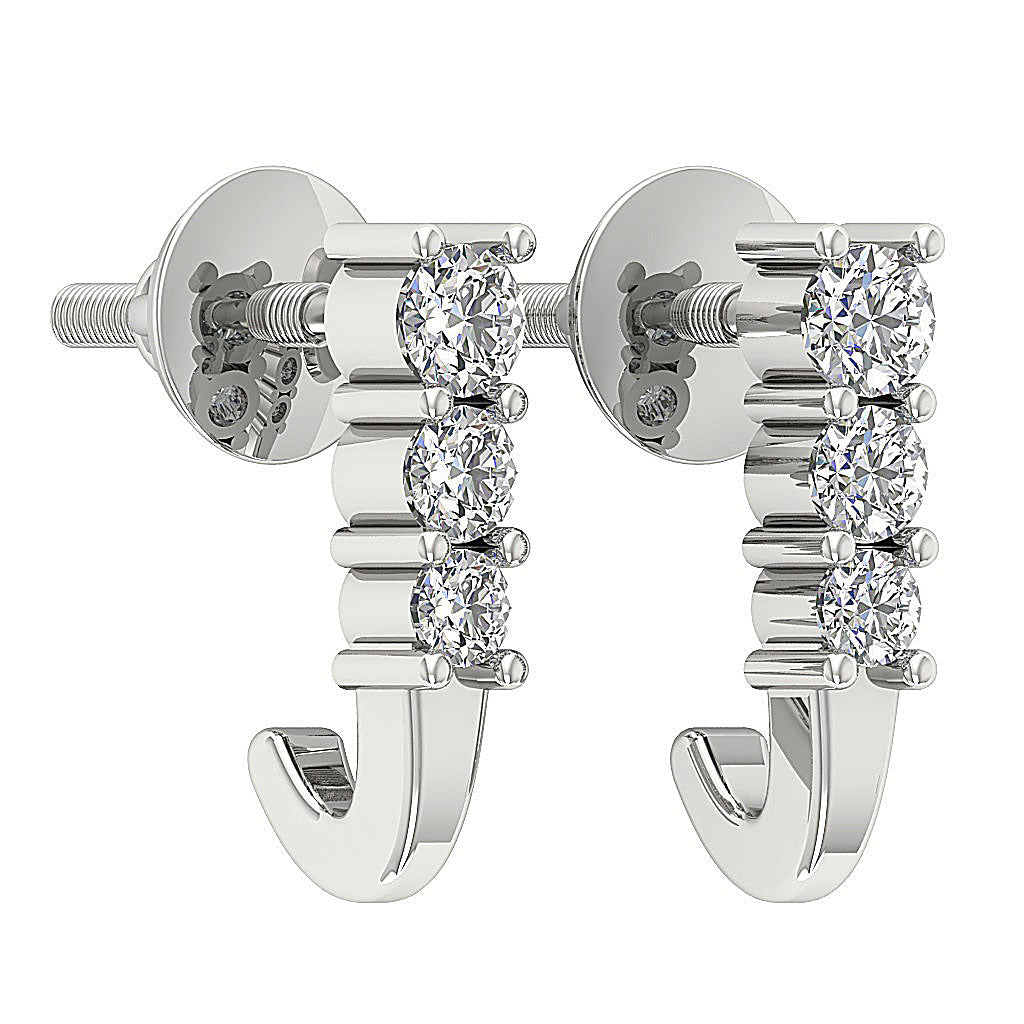 DesignerNaturalCutDiamondWhiteGoldEarring