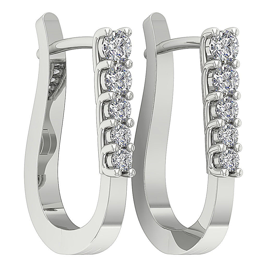 DesignerGenuineCutDiamondWhiteGoldEarring